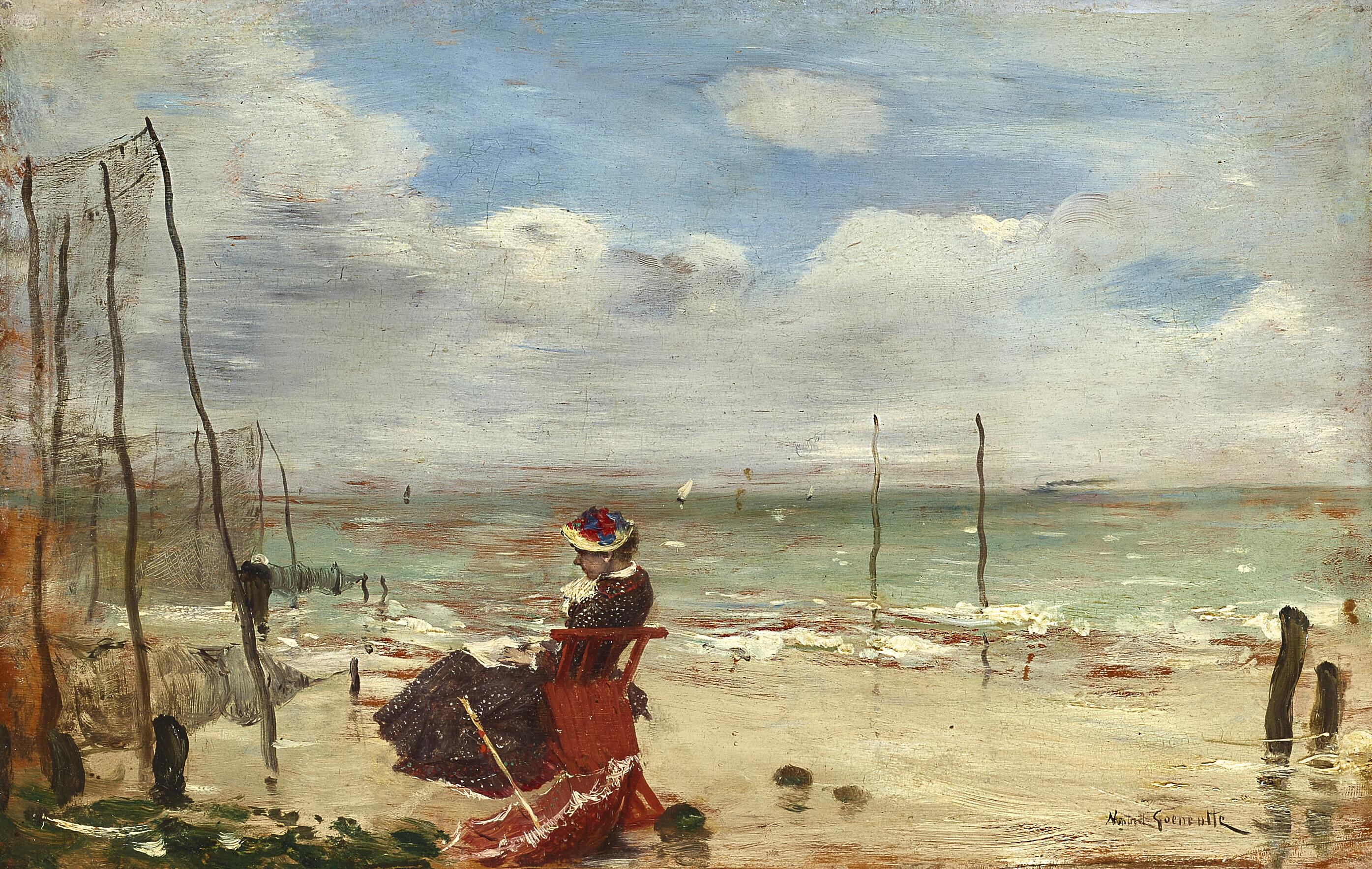 Norbert Goeneutte - Femme sur la plage