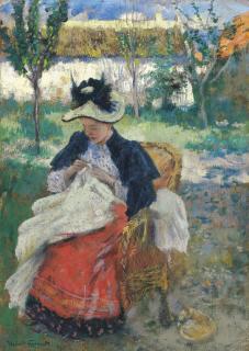 Norbert Goeneutte - Jeune Femme À Sa Couture