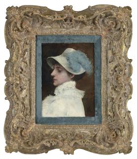 Norbert Goeneutte - La Femme Au Plumet Bleu