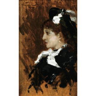 Norbert Goeneutte - Portrait Présumé D\'Eva Gonzalès De Profil