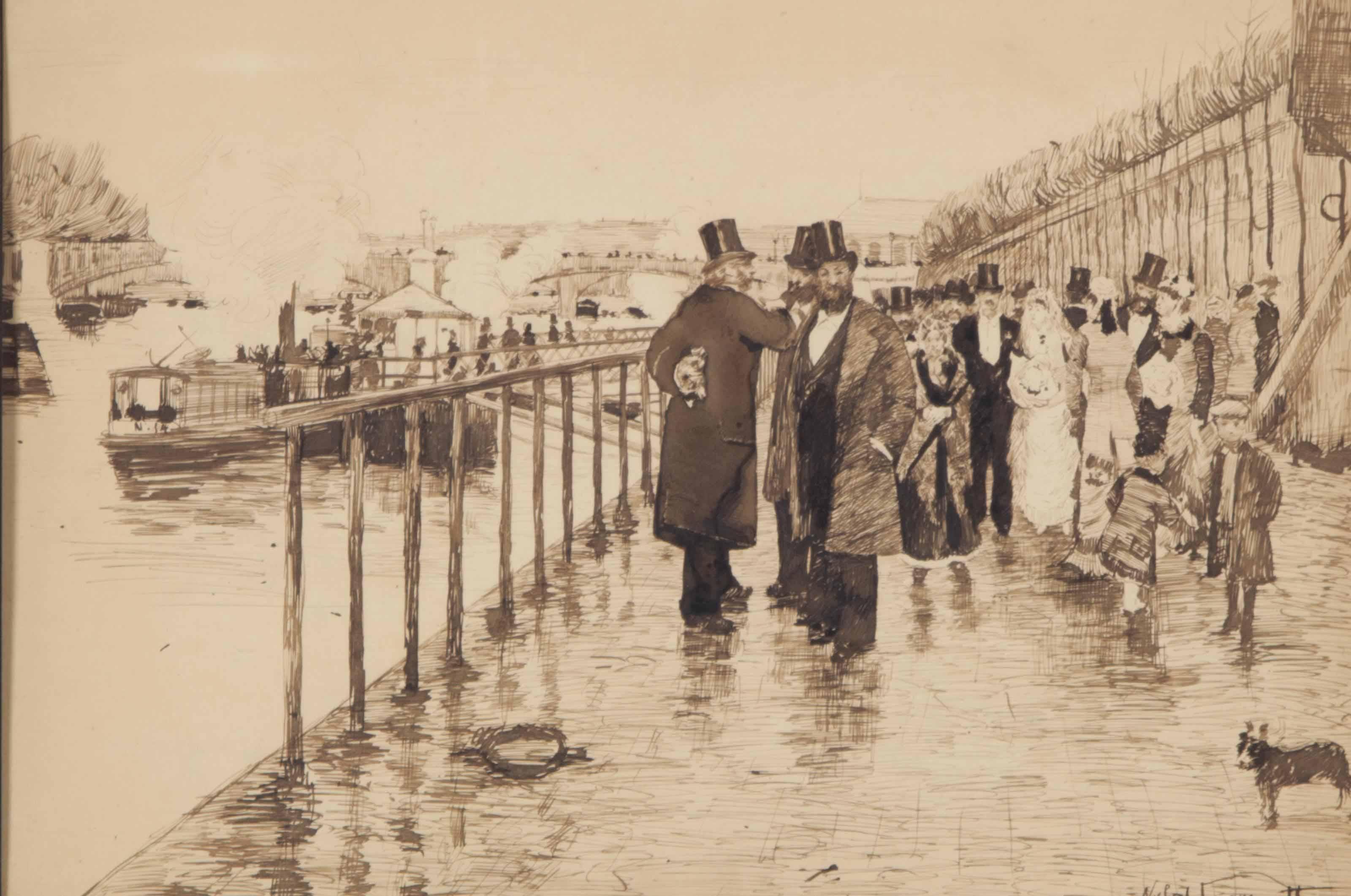 Norbert Goeneutte - Wedding On The Seine