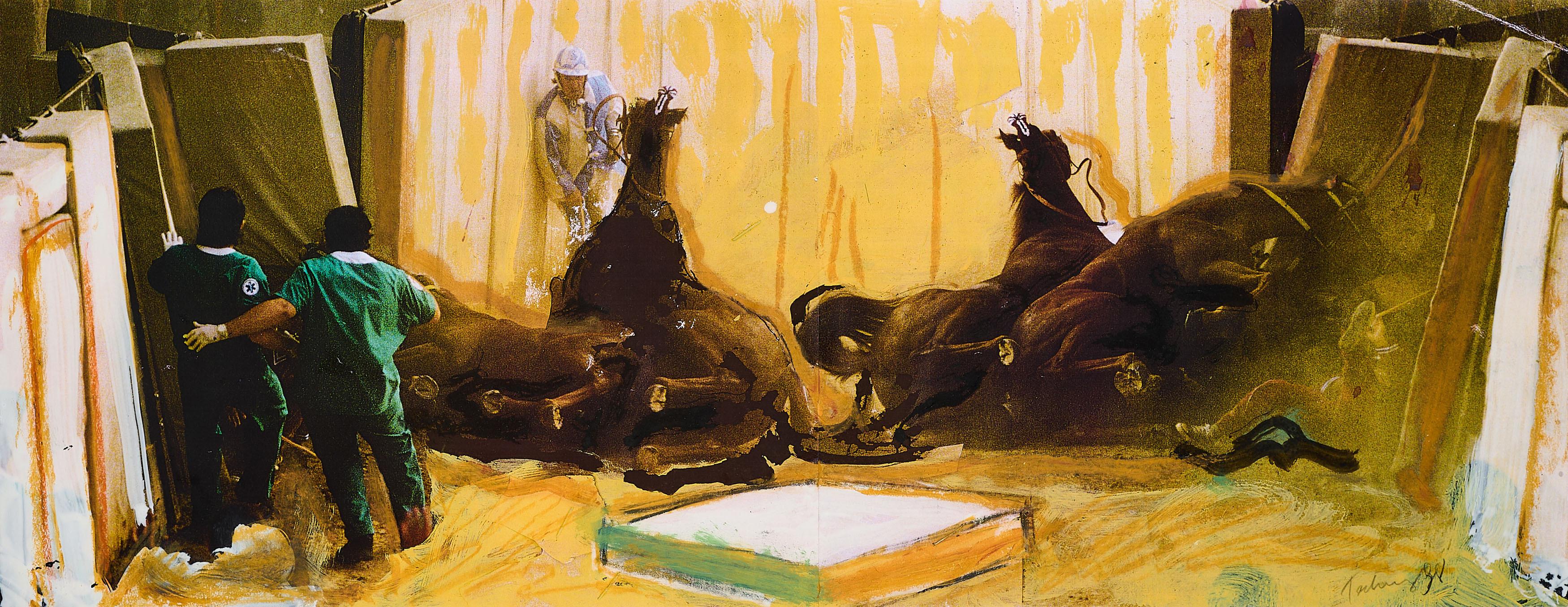 Norbert Tadeusz - Im Pferdestall.