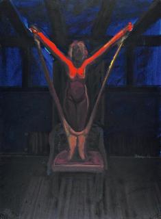 Norbert Tadeusz - Ohne Titel (Akt auf Stuhl)