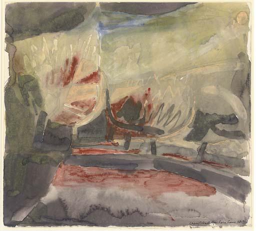 Norman Adams, R.A. - Cherry Orchard After Rain, France