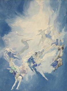 Norman Alfred Williams Lindsay - Falling Angels