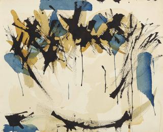 Norman Bluhm - Untitled (Blue, Black And Ochre)