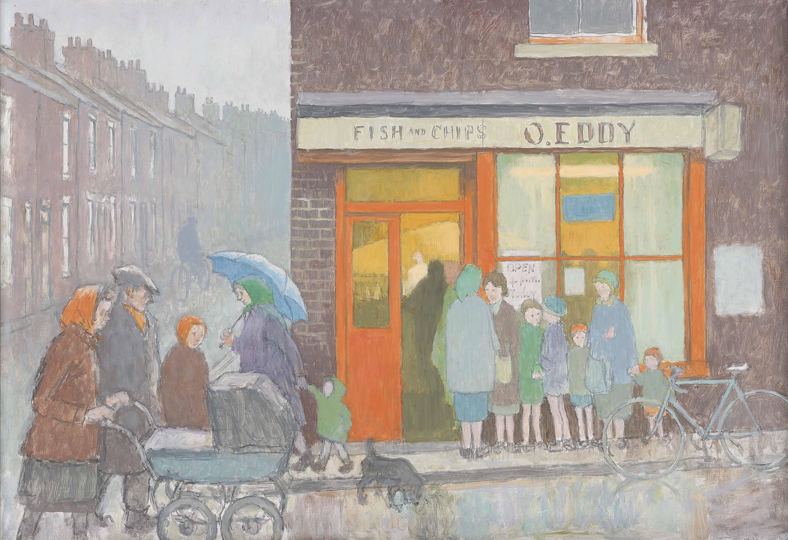 Norman Cornish - Eddy\'s Fish and Chip shop