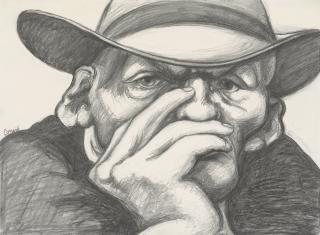 Norman Cornish - Man with head in hand