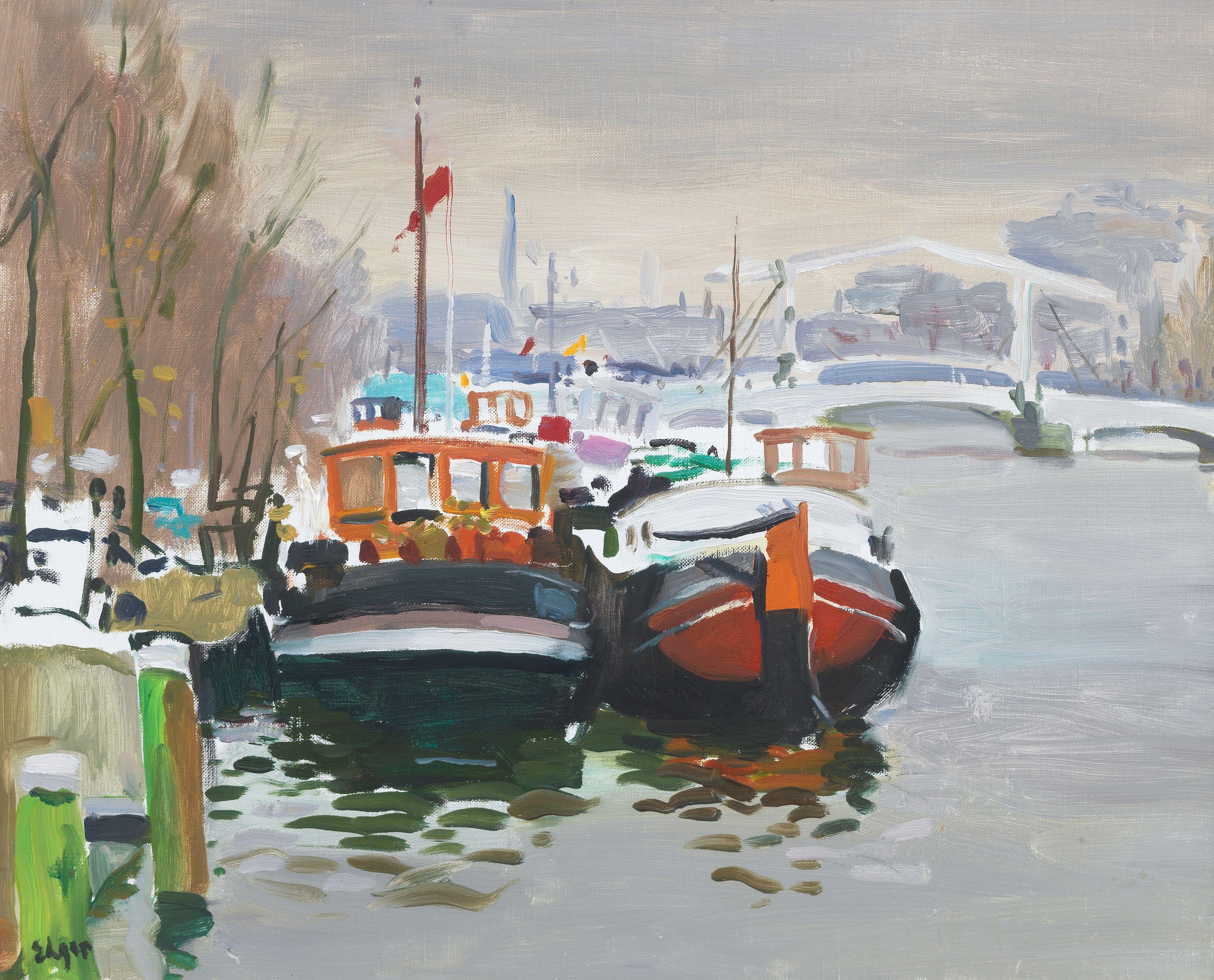 Norman Edgar - Barges, Amsterdam