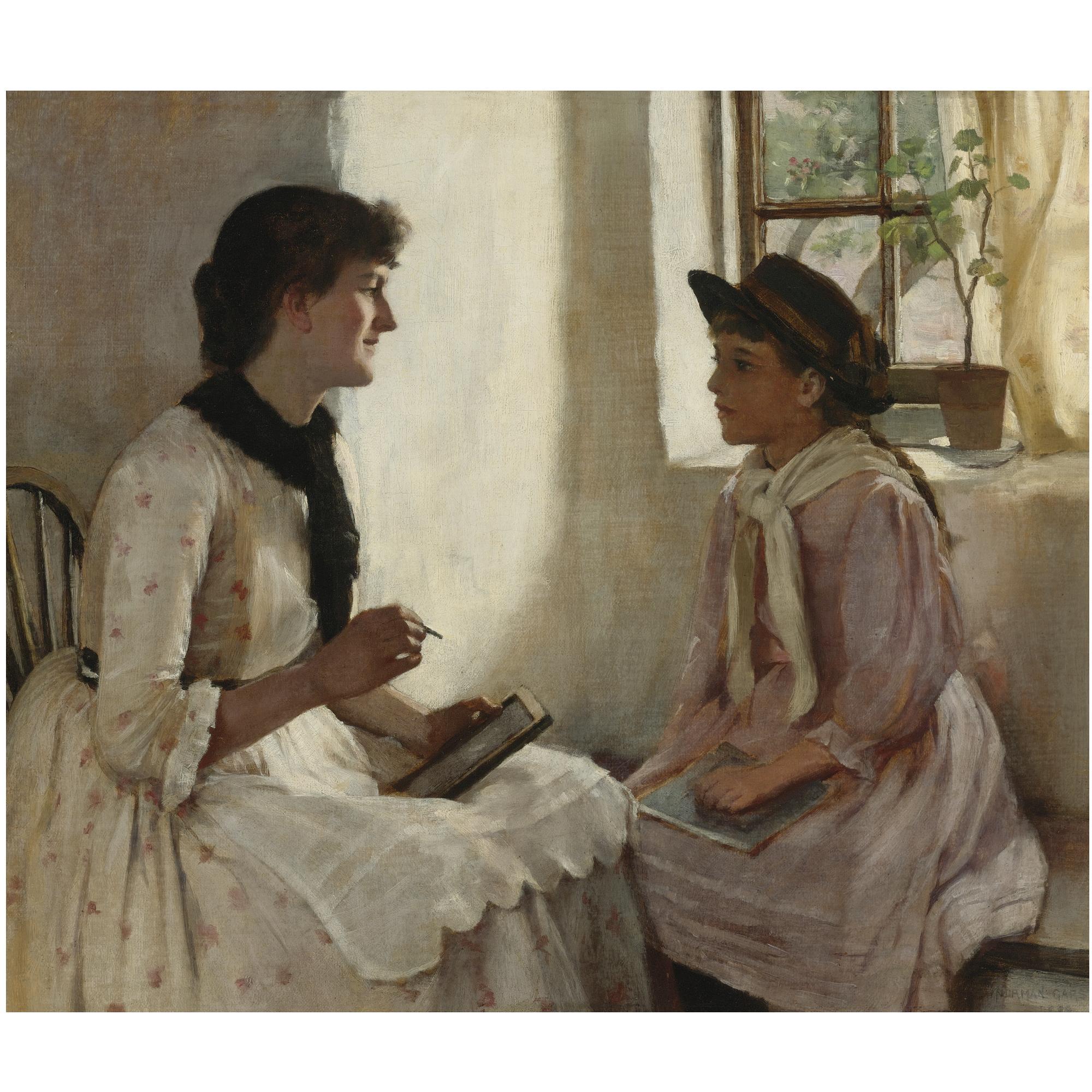 Norman Garstin - The Morning Lesson