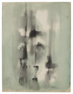 Norman Lewis - Untitled (Vertical Organic Abstraction)
