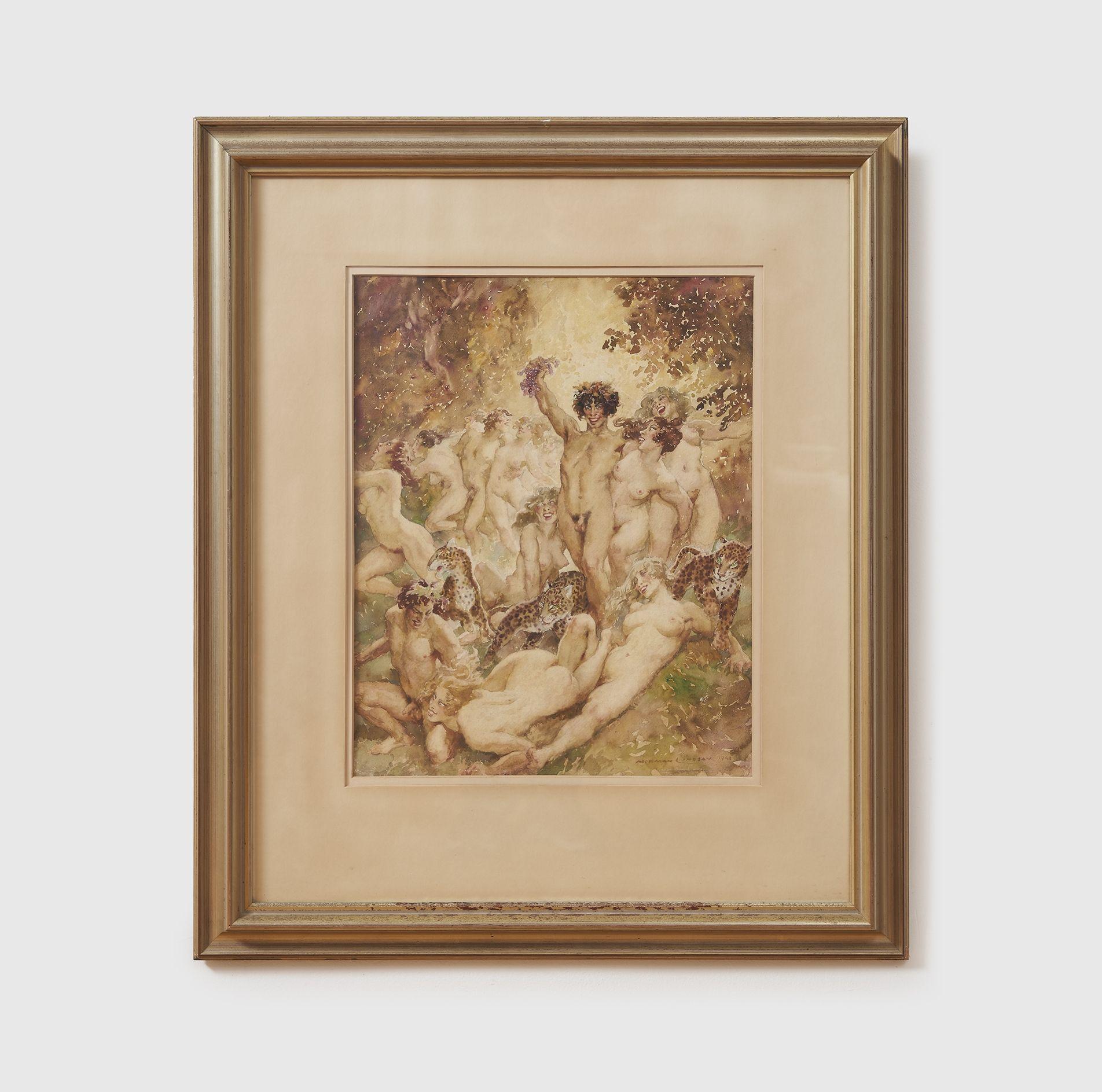 Norman Lindsay - Bacchanalian Scene, 1941