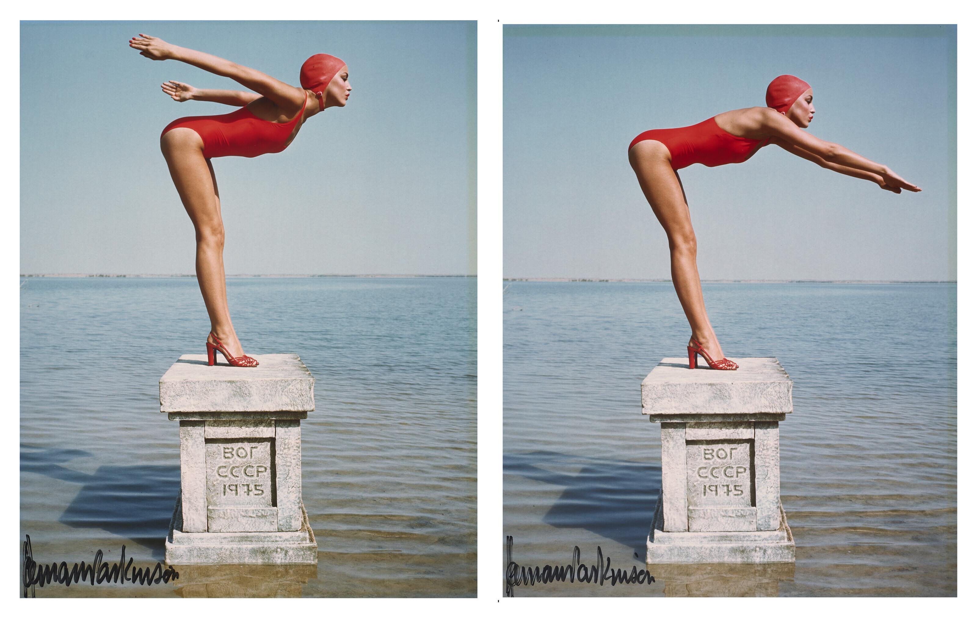 Norman Parkinson - Jerry Hall, Russia, Two Studies, 1975