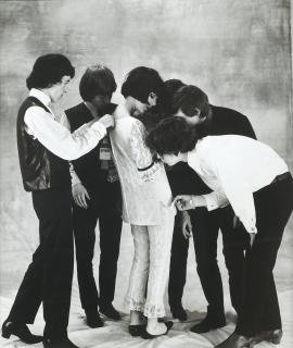 Norman Parkinson - Nicole De La Marge And The Rolling Stones, Queen, 1964Silver Print. Annotated In Black Crayon On The Reverse. Mounted And Framed.