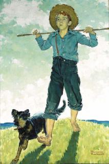 Norman Rockwell - Boy and Dog