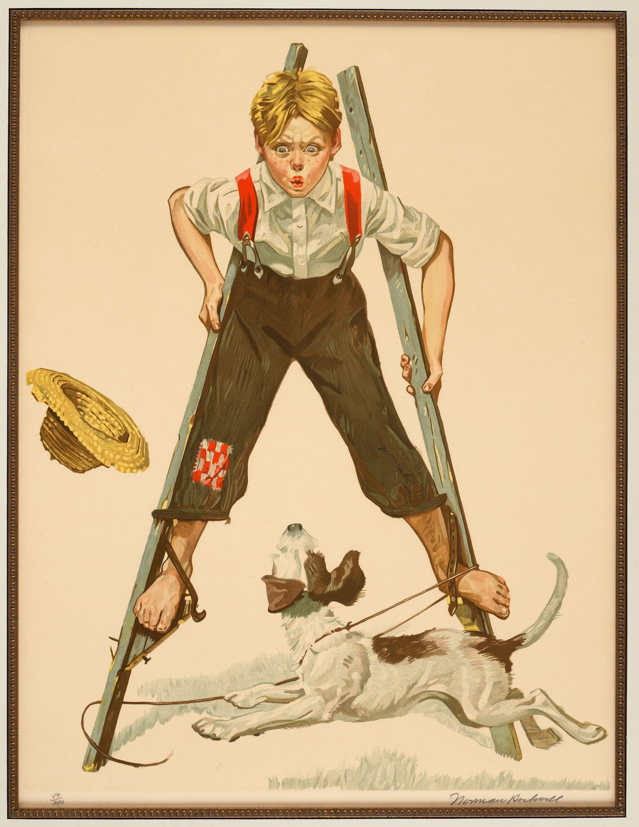 Norman Rockwell - Boy on Stilts