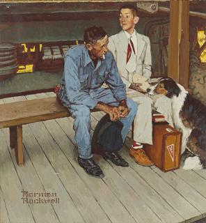 Norman Rockwell - Color Study For Breaking Home Ties