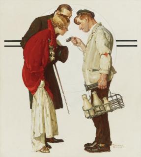 Norman Rockwell - Couple With Milkman