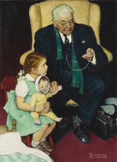 Norman Rockwell - Doctor And Doll
