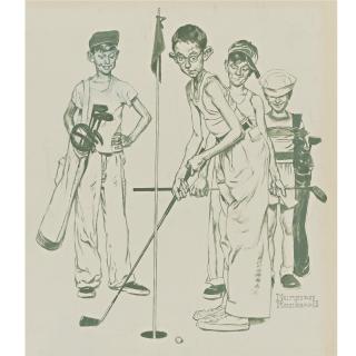 Norman Rockwell - Four Sporting Boys: Golf