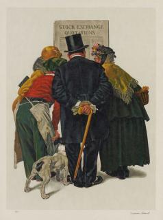 Norman Rockwell - Girls and Stock Exchange