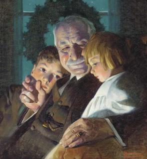 Norman Rockwell - Grandpa\'s Christmas Visit (The Story of Christmas)