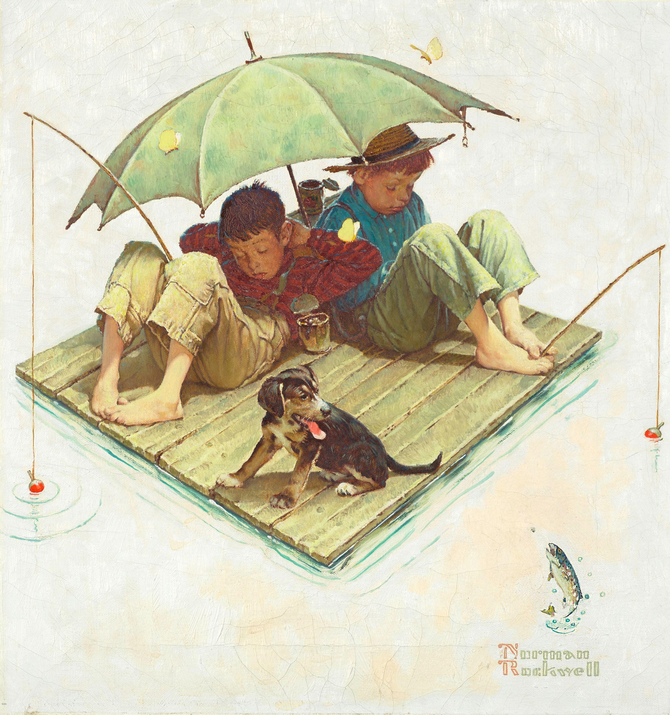 Norman Rockwell - Me and My Pal: Fishing Raft