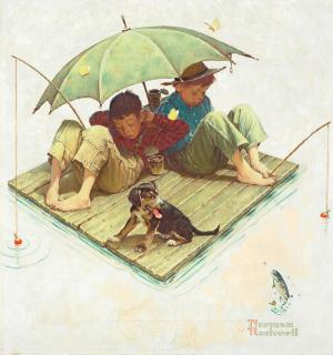 Norman Rockwell - Me and My Pal: Fishing Raft
