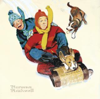 Norman Rockwell - Study for \'Adirondack Winter\'