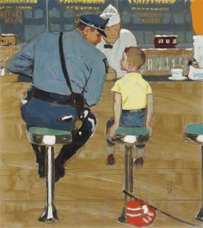 Norman Rockwell - Study for \'The Runaway\'