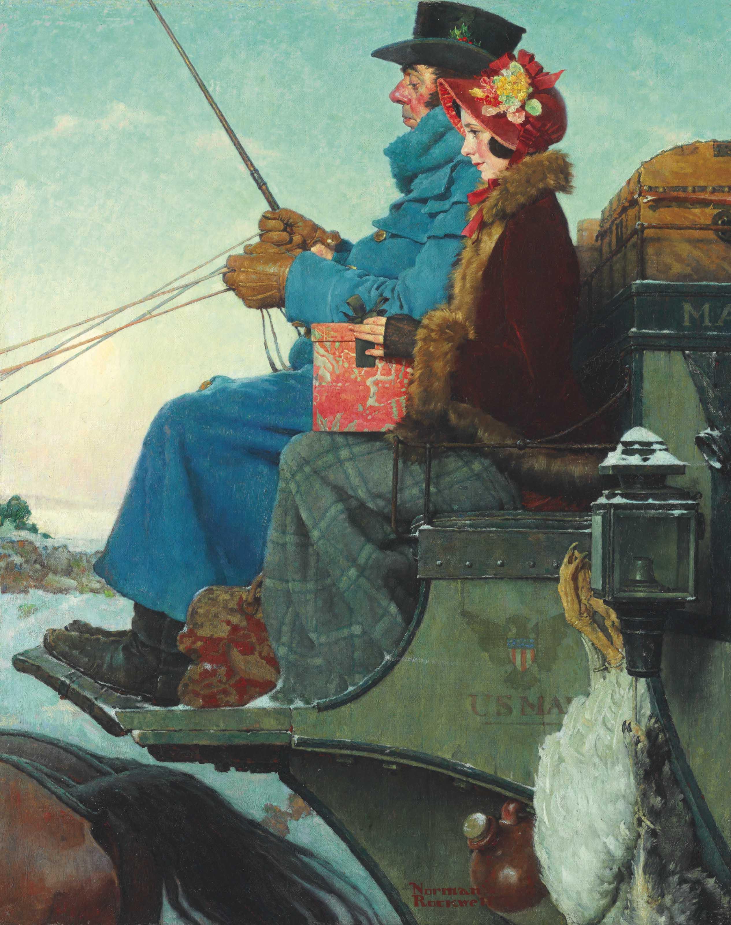 Norman Rockwell - The Christmas Coach
