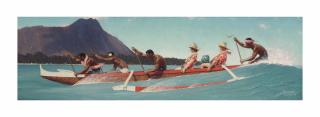 Norman Rockwell - The Thing To Do With Life Is Live It! (Outrigger Canoe)