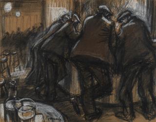 Norman Stansfield Cornish - Men at a Bar