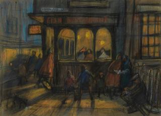 Norman Stansfield Cornish - The Fish and Chip Shop