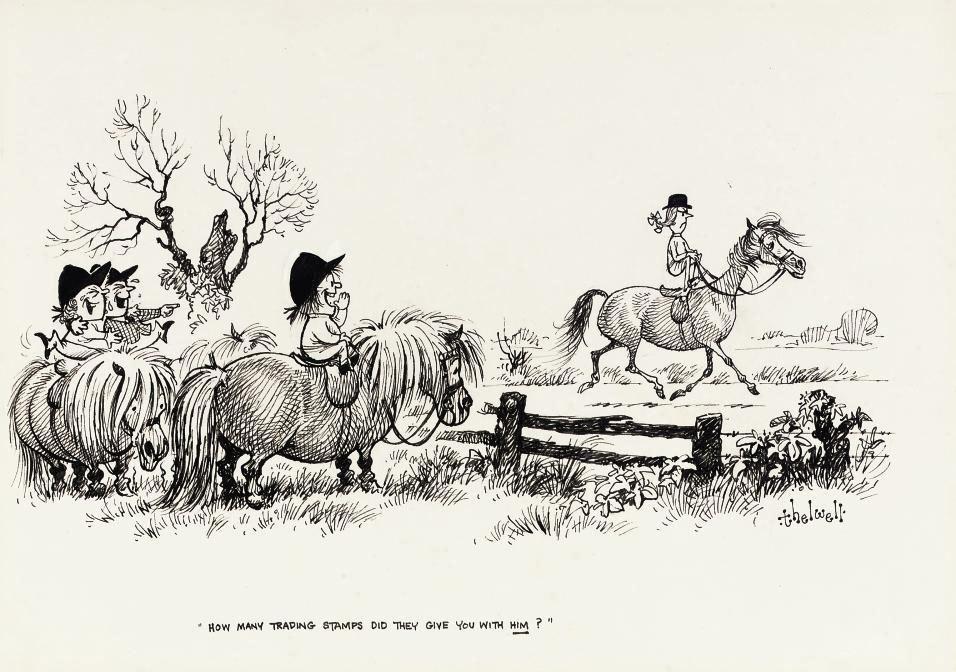 Norman Thelwell - \'How many trading stamps did they give you with him?\'