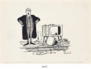 Norman Thelwell - The next time a fault develops while I\'m out of the room, you\'ll all sit quietly in your seats until I return; and Giving them a lift was one thing!