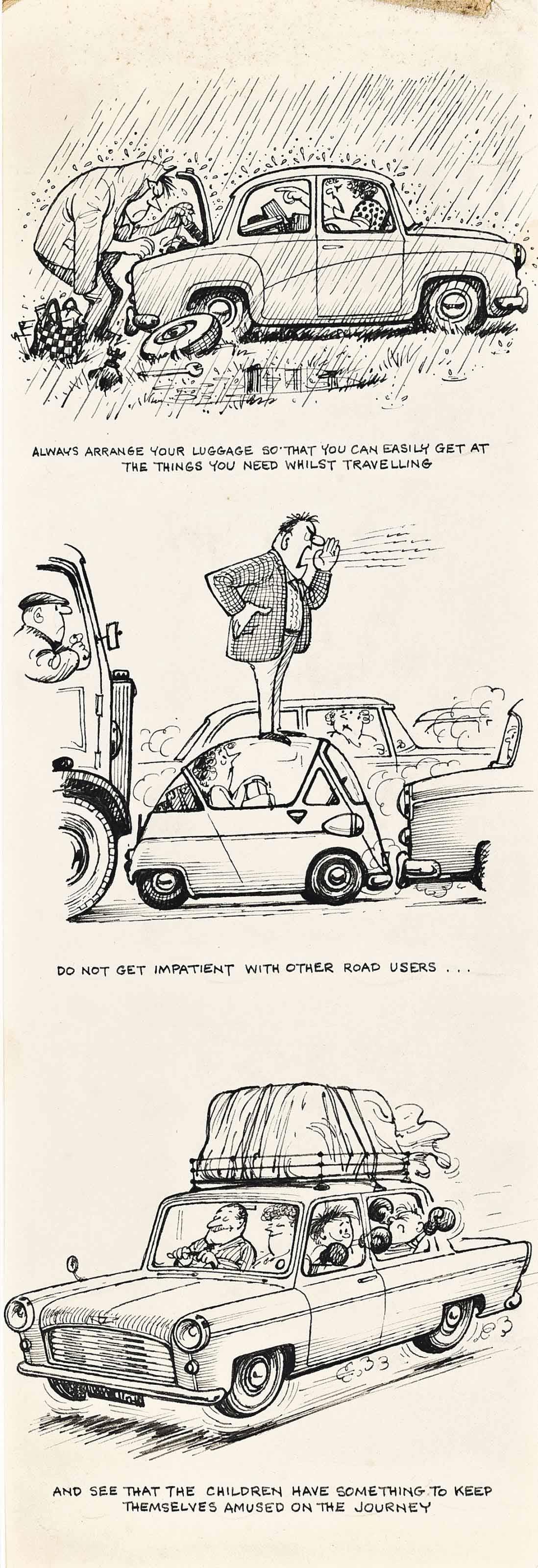 Norman Thelwell - Thelwell on Holiday - \'Always arrange your luggage so that you can easily get at the things you need whilst travelling...\'