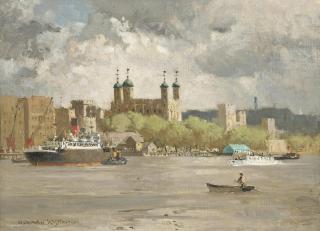 Norman Wilkinson, P.R.W.S., R.I. - The Tower of London
