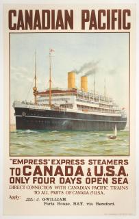 Norman Wilkinson - Canadian Pacific, Empress Express Steamers To Canada & U.S.A