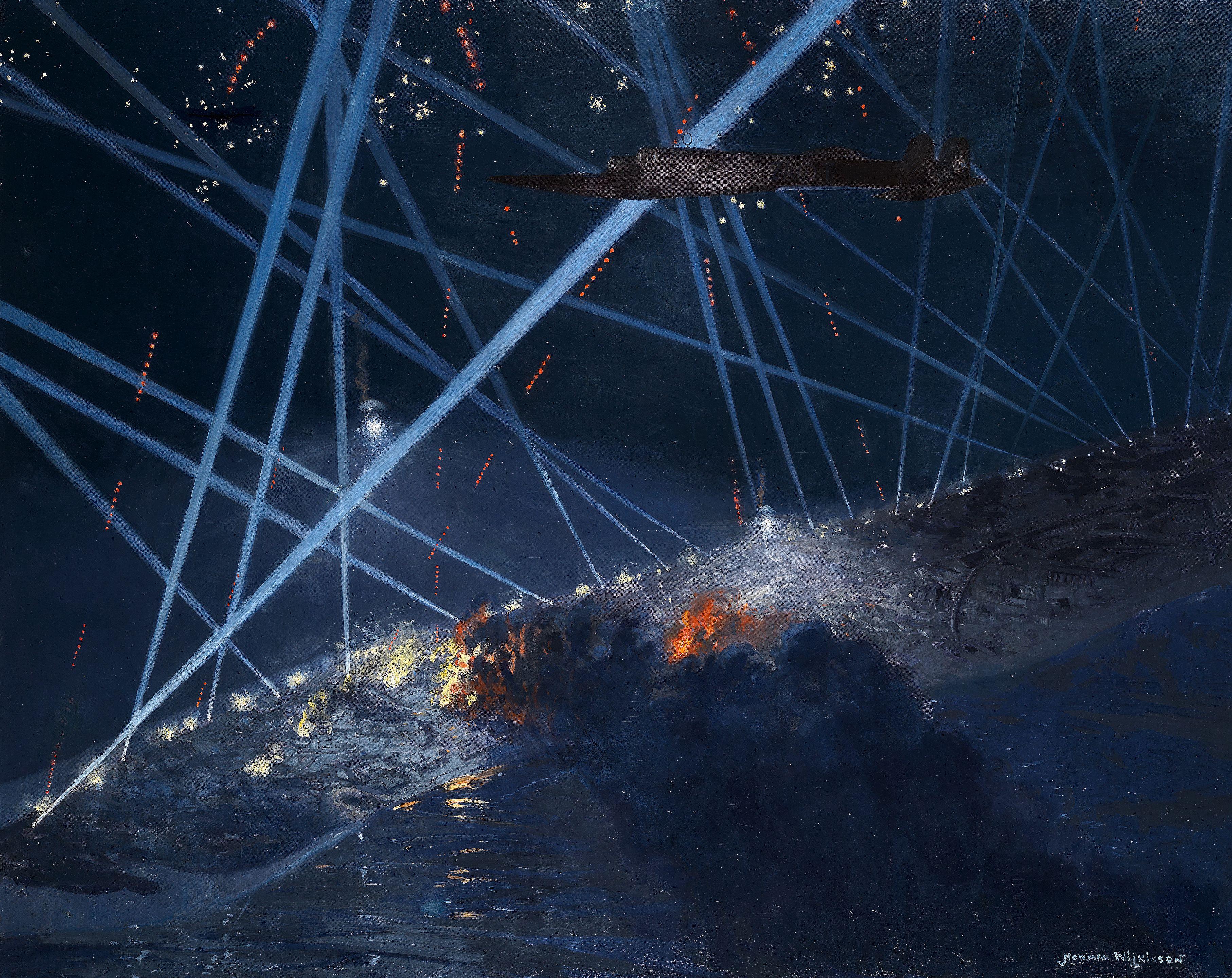 Norman Wilkinson - Raid on Sylt, 19th March 1940