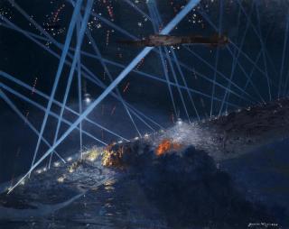 Norman Wilkinson - Raid on Sylt, 19th March 1940