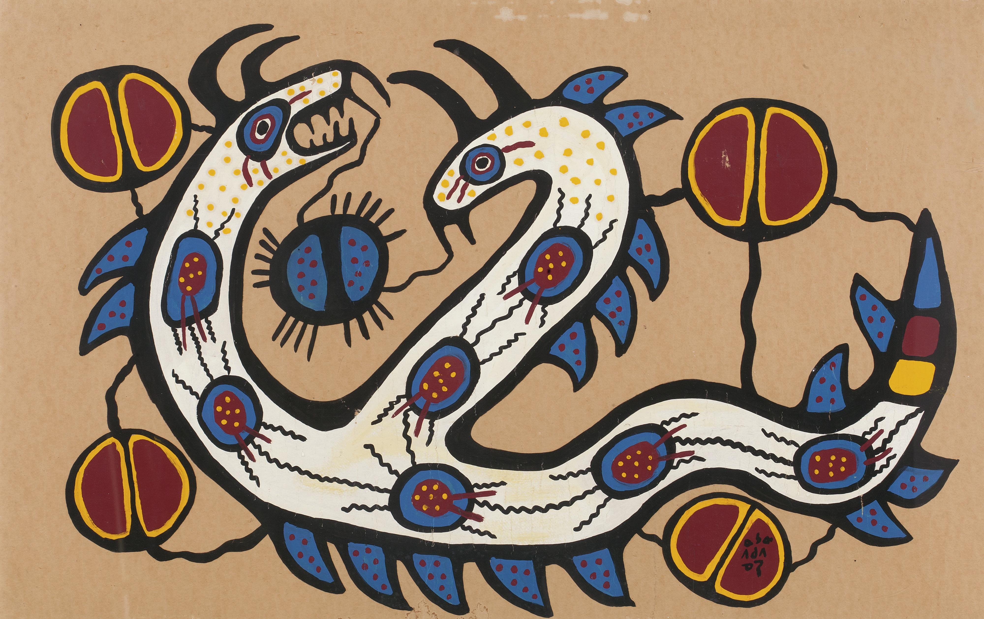 Norval Morrisseau - Sacred Snake Of Good & Evil
