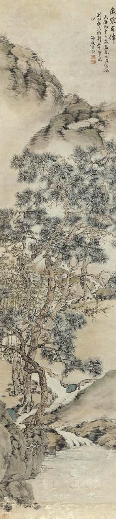 Nukina Kaioku - Saikan yuban (Accompanying a friend in winter)