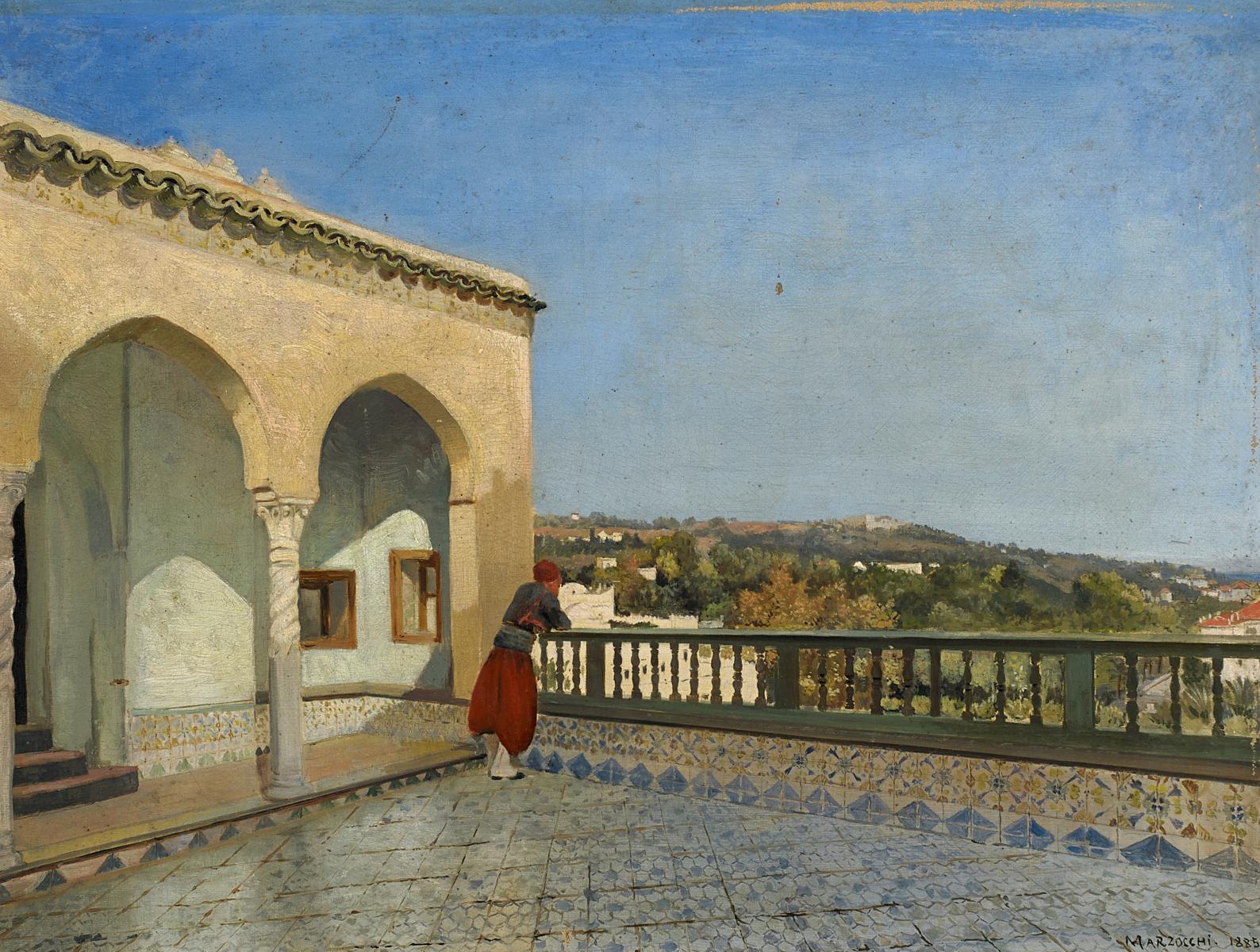 Numa Marzocchi de Bellucci - Auf einer Terrasse in den Hügeln an der algerischen Küste