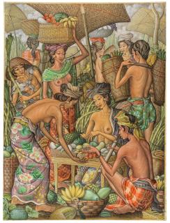 Nyoman Meja - At The Market, 1975