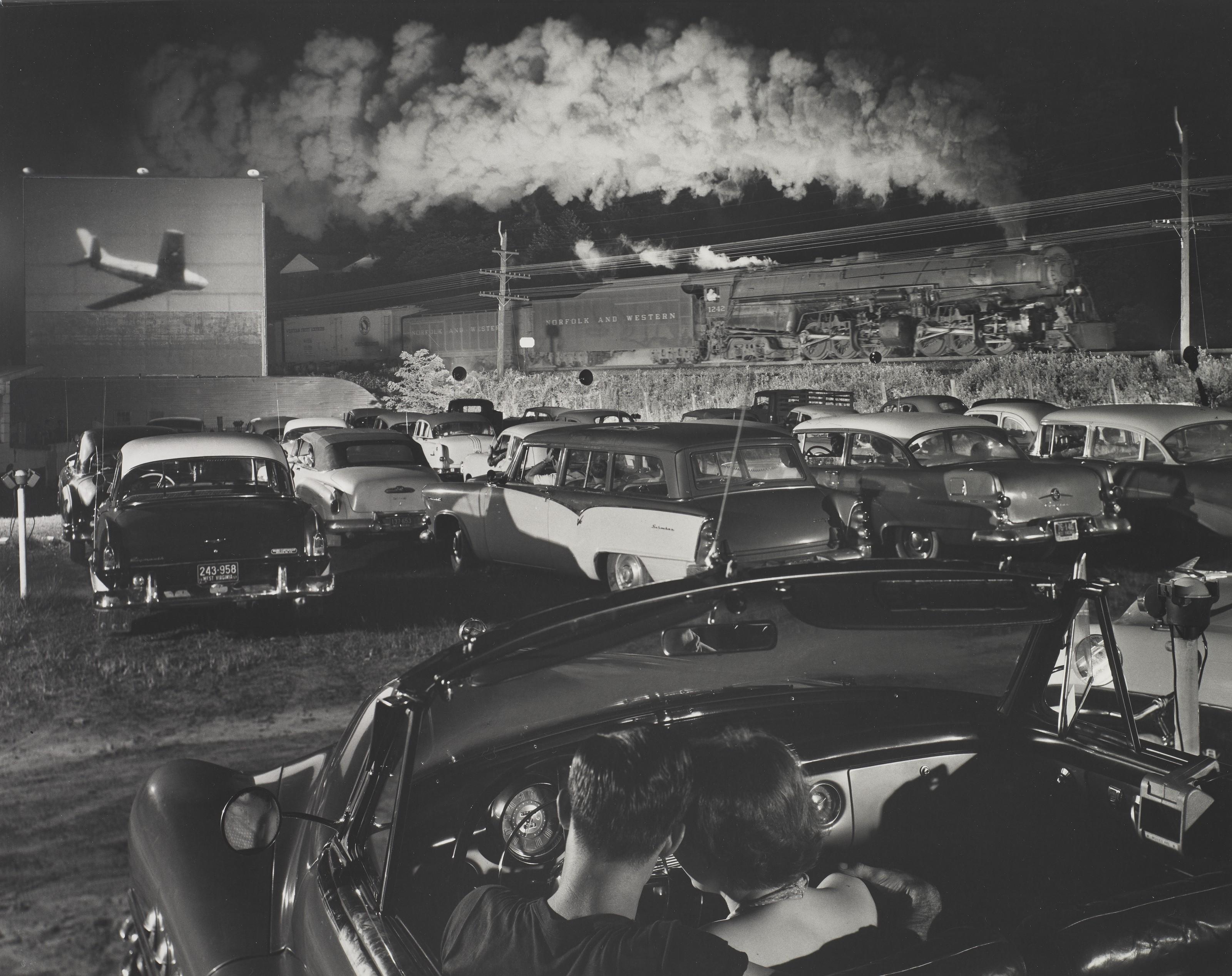 O. Winston Link - Hot Shot, Eastbound At The Iaeger Drive-In, West Virginia, 1956