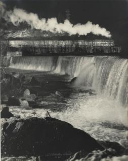 O. Winston Link - NW 883, Gooseneck Dam and The No. 2 near Natural Bridge, Virginia
