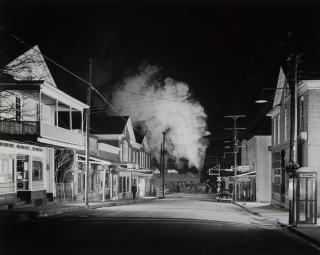 O. Winston Link - Policeman Weldon Painter Patrols the Main Street, Stanley, Virginia