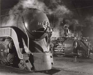 O. Winston Link - Polishing the headlight