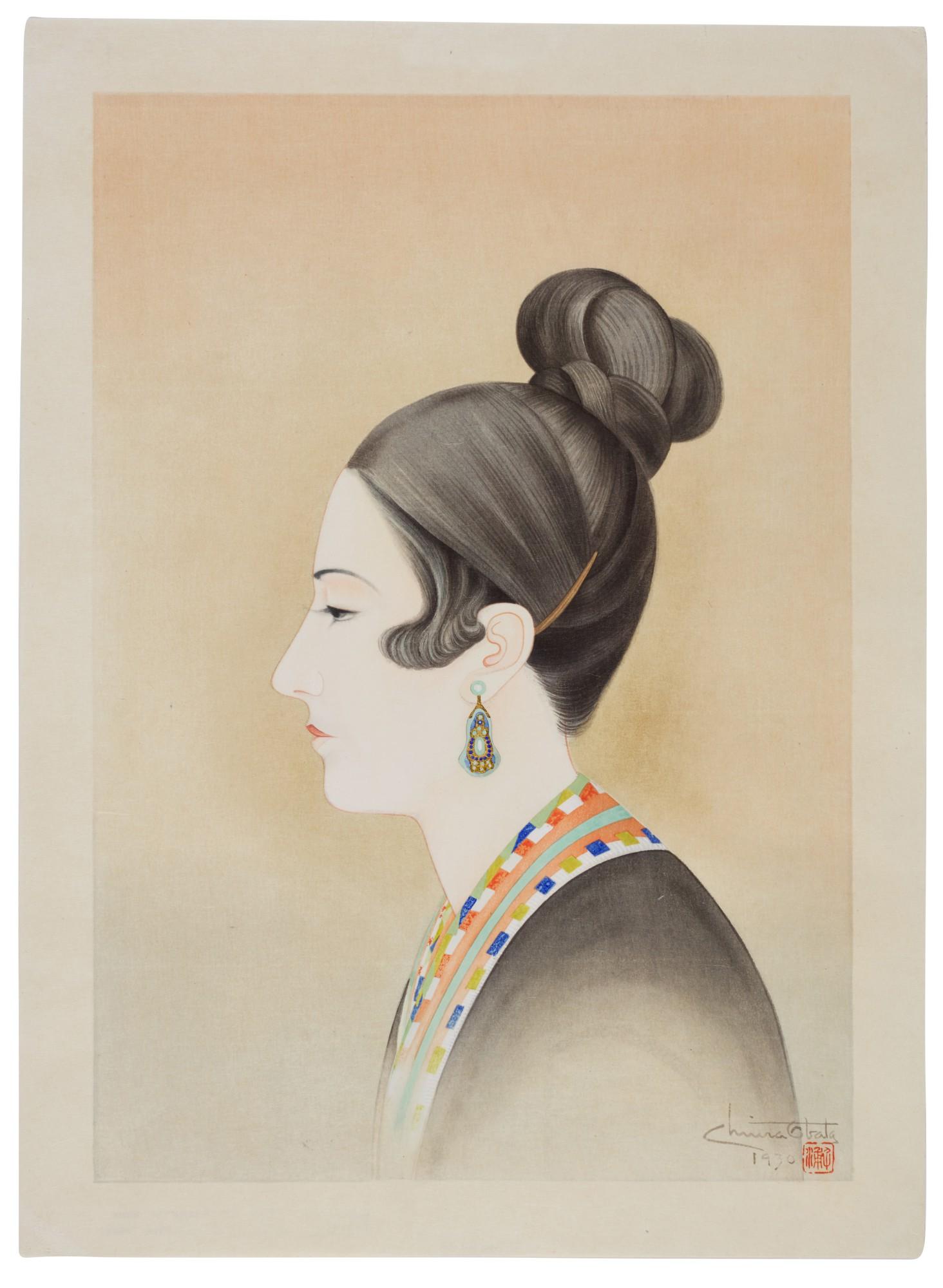 Obata Chiura - Before Singing, Madame Talia Savanieva